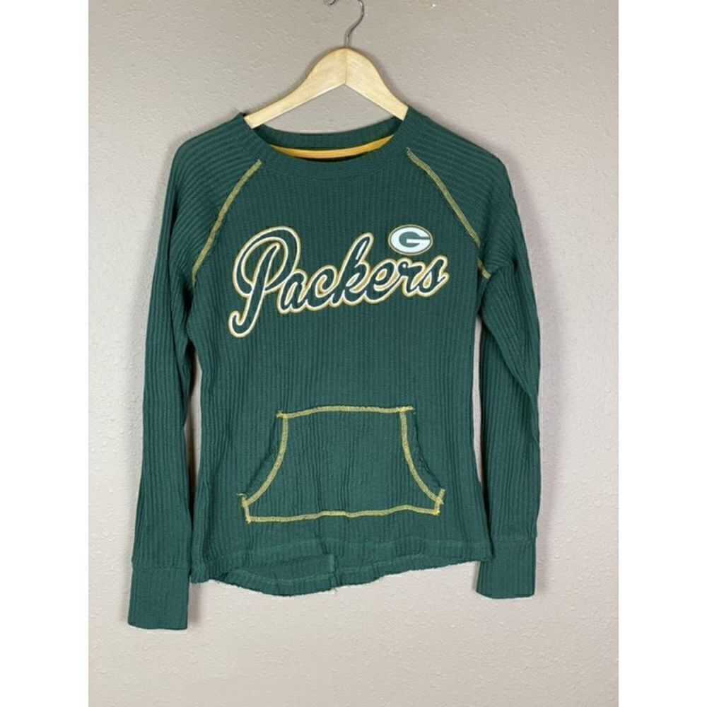Green Bay Packers NFL Women’s Knit LongSleeve Blouse Size Small
